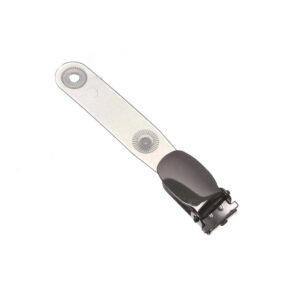 2500 Metallclip in Fingernagelform chrom mit milch.Lasche
